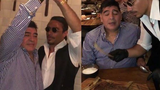 Maradona Nüsrətə HEYRAN QALDI - VİDEO