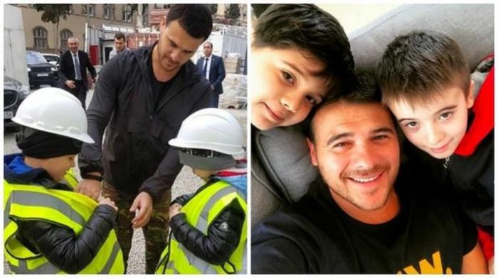 Emin Ağalarov övladları ilə bir arada FOTO