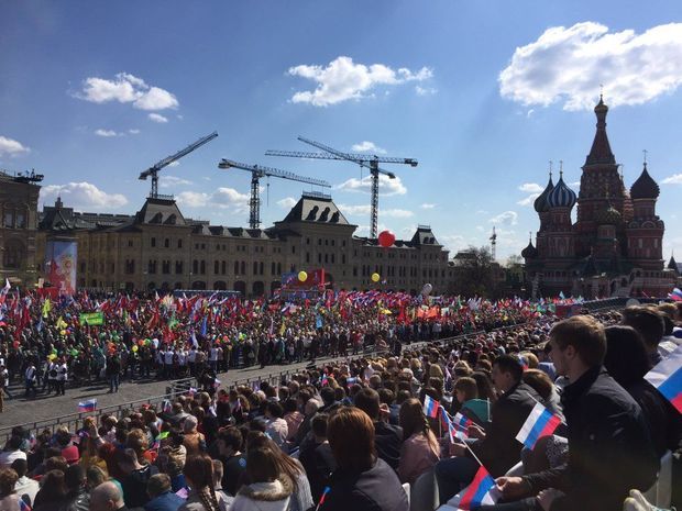 Moskvada 1 May yürüşü başlayıb