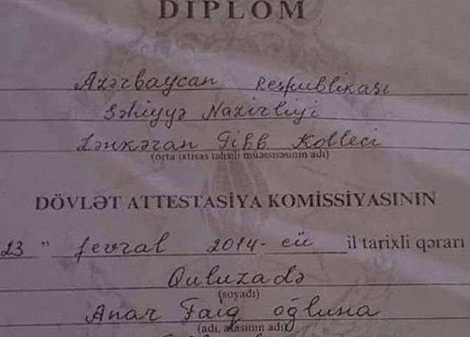 Təhsil Nazirliyinin "tibb bacısı" diplomu verdiyi oğlan danışdı "Məni niyə söyürsünüz?"