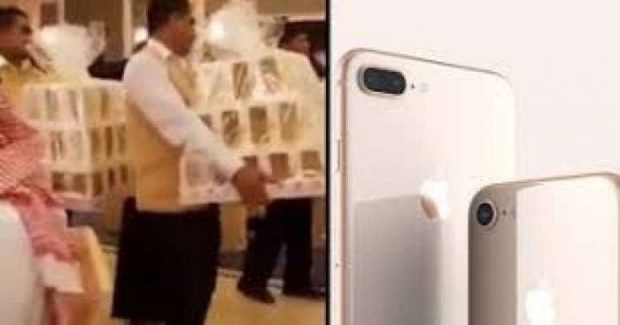 Toyda şokolad əvəzinə "iPhone 8" payladı Hamı çaşıb qaldı - VİDEO