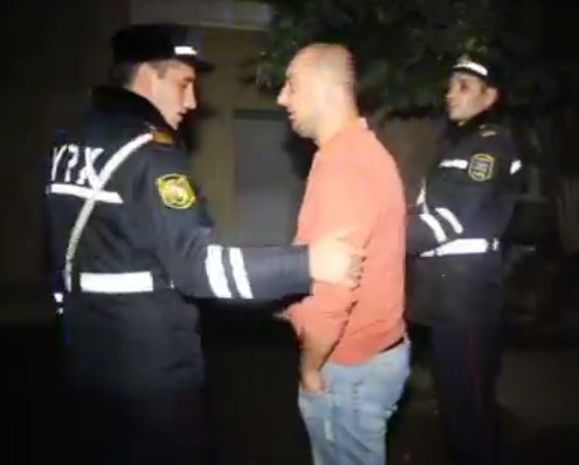 Bakıda reyd: Sərxoş sürücü hədə-qorxu gəldi VİDEO