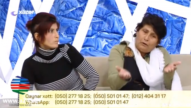 Qadın canlı yayım zamanı "Xəzər TV"-yə "Allahın evi" dedi