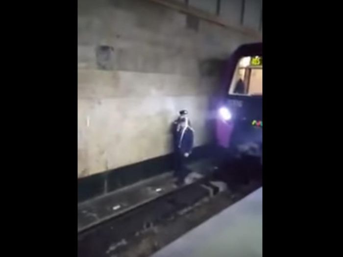 Metroda baş verən intihar hadisəsinin VİDEOsu