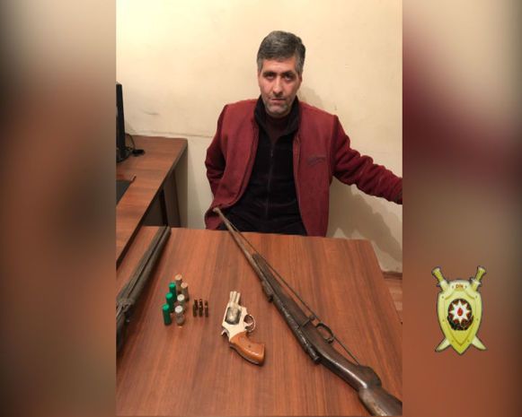 Evində silah gizlədən şəxs tutuldu