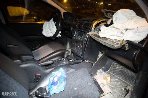 Bakıda sərxoş qadın sürücü qəza törətdi