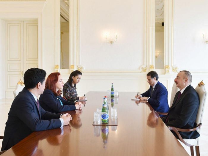 Prezident İlham Əliyev Ekvadorun xarici işlər nazirini qəbul edib