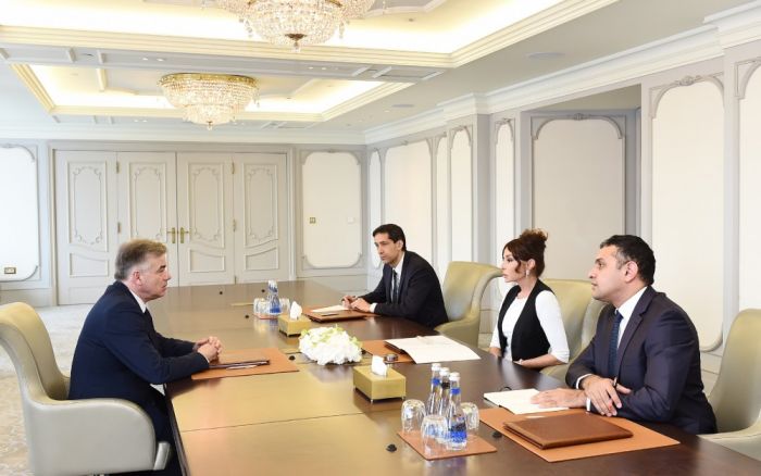 Azərbaycan Respublikasının Birinci vitse-prezidenti Mehriban Əliyeva Alen Uper ilə görüşüb - FOTOLAR