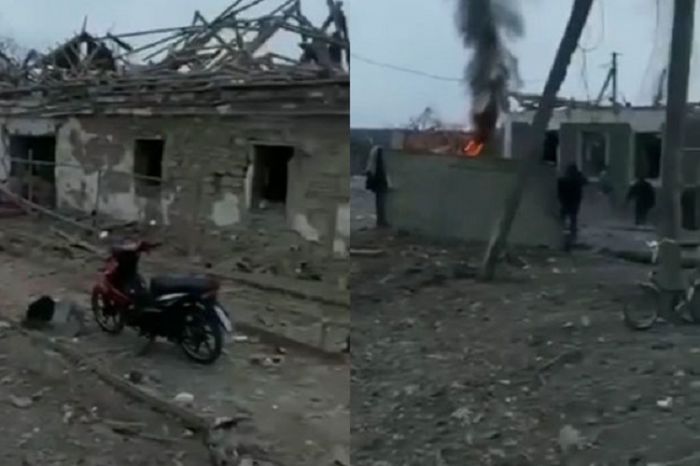 Sübh tezdən bombalanan şəhərdən dəhşətli görüntülər - VİDEO