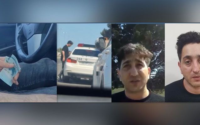 Yol polisini təhdid edən sürücü həbs olundu - VİDEO